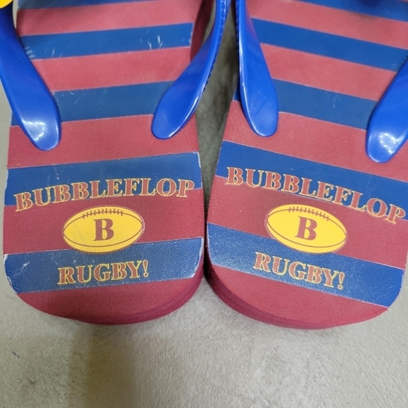 BUBBLE FLOPS 🏈 FOOTBALL🏈Size 6 [GREAT CONDITION] platform flipflos - Picture 8 of 17
